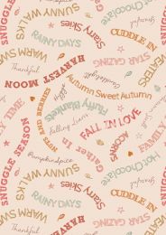 Lewis & Irene Snuggle Season Fabric | Cosy Words Cream