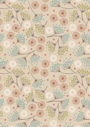 New Forest Winter Fabric | Winter Floral Dark Cream