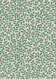 The 12 Days Of Christmas Fabric | Holly Cream