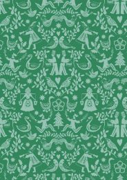 The 12 Days Of Christmas Fabric | 12 Days Of Christmas Green