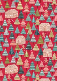 Gingerbread Season Fabric | Forest Red