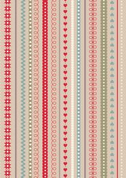 Gingerbread Season Fabric | Festive Stripes Butterscotch