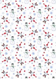 Keep Believing Fabric | Snowman White