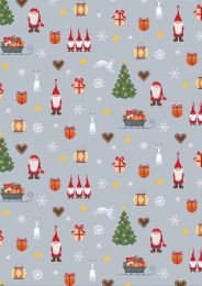 Tomtens Christmas Fabric | Tomten Festive Fun Grey