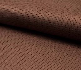 Suede Laser Punched Fabric | Mature Cognac