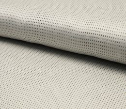 Suede Laser Punched Fabric | Silver Grey