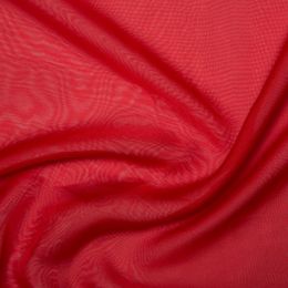 Chiffon Dress Fabric - Cationic | Bright Red
