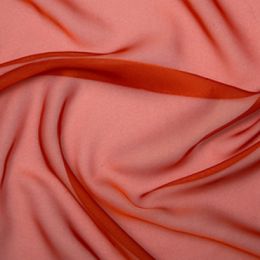 Chiffon Dress Fabric - Cationic | Burnt Orange