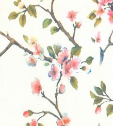 Linen Look Polyester Prints | Floral Sprig Ivory