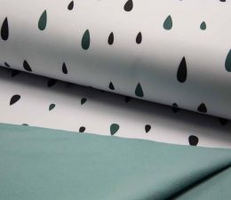 Soft Shell Fleece Fabric | Subtle Raindrops