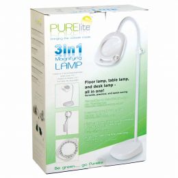 Magnifying Lamp 3-in-1 - Floor, Table & Clip | Pure Lite