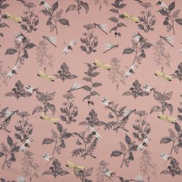 Organic Cotton Fabric | Dragonfly Dusty Pink