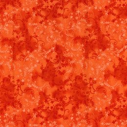 Mystic Vine Blender Fabric | Tangerine