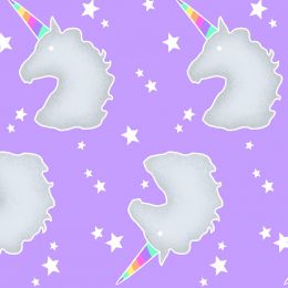 American Touch Flannel | Unicorns Purple