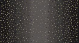 Ombre Snowflake Fabric Black by Makower UK. Super Christmas fabric with metallic detailing. 