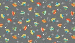 Outer Space Fabric | Scatter Grey