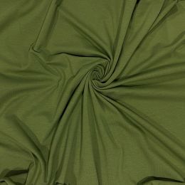 Organic Jersey Fabric Plain | Olive