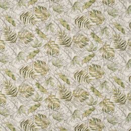 Organic Jersey Fabric | Jungle Leaves Green