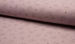Triple Gauze Fabric | Elephant Dusty Pink