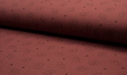 Triple Gauze Fabric | Elephant Red