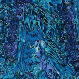 Extra Wide Fabric | Crazy Paula Blue