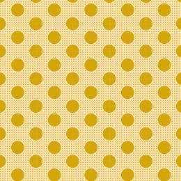 Tilda Medium Dots Classic Fabric | Flaxen Yellow