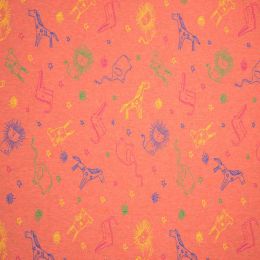 Jersey Cotton Fabric | Melange Safari Orange