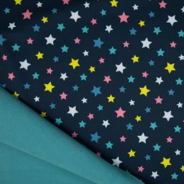 Soft Shell Fleece Fabric | Stars Navy