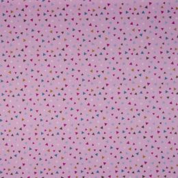 Country Days Fabric | Multi Triangle Dusty Pink