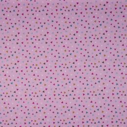 Country Days Fabric | Multi Triangle Dusty Pink