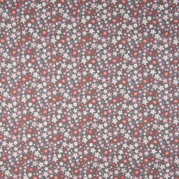 Floral Ditsy Fabric | Grey Fuchsia