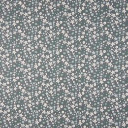 Floral Ditsy Fabric | Grey Mint