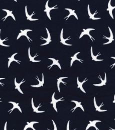Cotton Print Fabric | Swallow Navy