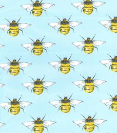 Cotton Print Fabric | Bumble Bee Sky