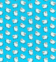 Cotton Print Fabric | Happy Sheep Sky