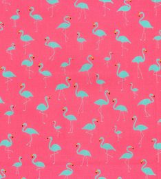 Cotton Print Fabric | Funky Flamingo Flo Pink