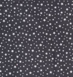 21w Needlecord Fabric | Multi Star Grey