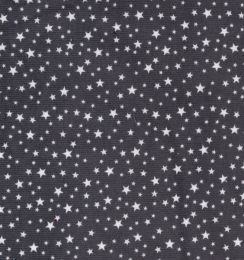 21w Needlecord Fabric | Multi Star Grey