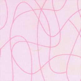 Extra Wide Fabric | Squiggle Pink