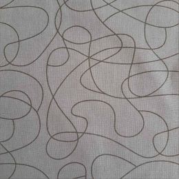 Extra Wide Fabric | Squiggle Dark Grey