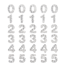 Christmas Embellishments | Diamante Numbers, 55pcs