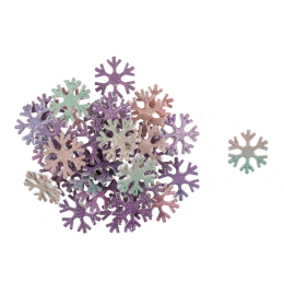 Christmas Embellishments | Pearlescent Glitter Snowflakes, 35pcs