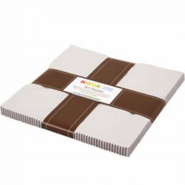 10" Fabric Squares | Kona Solids Ash