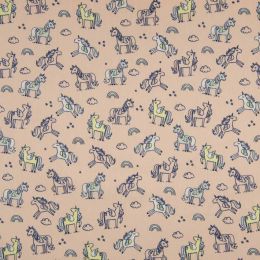 Unicorn Cotton Fabric | Light Pink