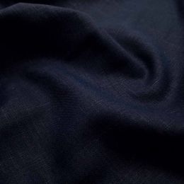 Premium Enzyme Washed Linen Touch Fabric | Navy