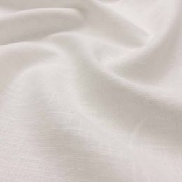 Premium Enzyme Washed Linen Fabric | White