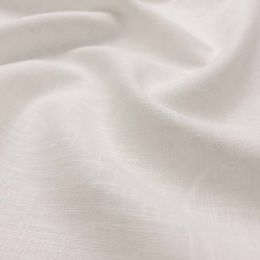 Premium Enzyme Washed Linen Touch Fabric | White