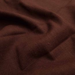 Premium Enzyme Washed Linen Touch Fabric | Brown