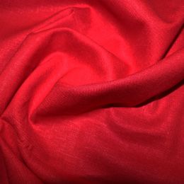 Stretch Linen & Viscose Fabric | Crimson