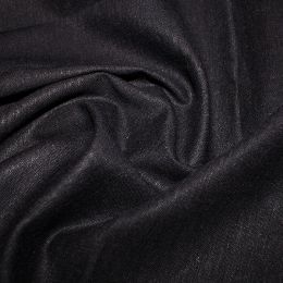 Stretch Linen & Viscose Fabric | Navy